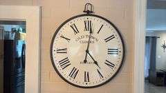 24” Old Town Clock & 45” Wooden Bench