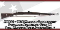 1918 Mauser-Oberndorf   Ottoman Contract Gew 98   8mm Mauser  Bolt Action Rifle