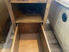 (2) Wooden Drawered End Tables w/ Charging Ports & Outlets