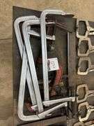 4 400x140 mm C Clamps & 2 Metal Squares