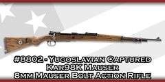 Yugoslavian  Captured Kar98K Mauser  8mm Mauser  Bolt Action Rifle