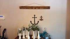 Wooden Buffet w/ Decor