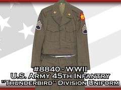 WWII U.S. Army 45th Infantry "Thunderbird" Division Uniform