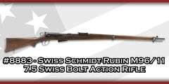 Swiss  Schmidt-Rubin M96/11  7.5 Swiss  Bolt Action Rifle