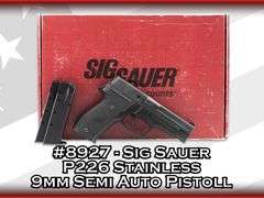 Sig Sauer  P226 Stainless   9mm   Semi Auto Pistol