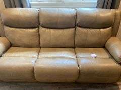 Dual Manual Reclining Leather Sofa Couch Made By Southern Motion