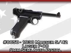 1938 Mauser S/42  Luger P-08  9mm  Semi Auto Pistol