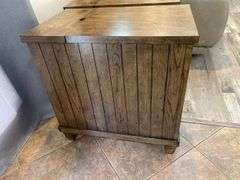(2) Wooden Drawered End Tables w/ Charging Ports & Outlets