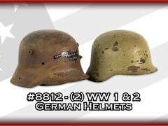 (2) WW 1 & 2 German Helmets