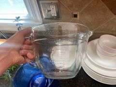Pyrex, Pampered Chef’s Measuring Cups & Assorted Plates & Bowls