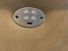 Leather Multimen Position Button Powered Recliner w/ USB Charging Port