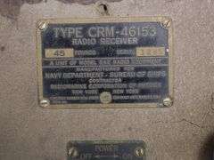 Vintage 1942 US Navy Model DAE CRM-46153 Radio Receiver