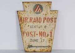 2 Sided Air Raid Post Sign