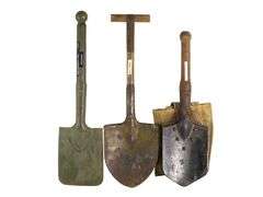 (3) WW1 & WW2 Era Trench Shovels