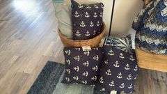 Assorted Anchor Themed Decor & Pillows