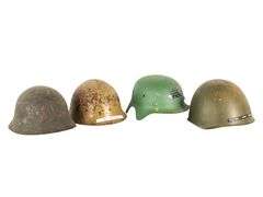 (4) Vintage Military Helmets