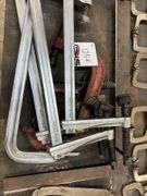 4 400x140 mm C Clamps & 2 Metal Squares