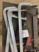 4 400x140 mm C Clamps & 2 Metal Squares