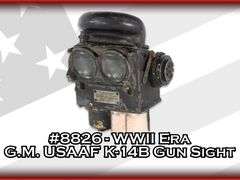 WWII Era General Motors USAAF K-14B Gun Sight