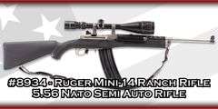 Ruger  Mini-14 Ranch Rifle  5.56 Nato  Semi Auto Rifle