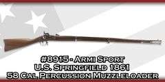 Armi Sport  U.S. Springfield 1861  58 Cal  Percussion Muzzleloader