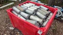 Tote of 12” x 4.5” Pre-Cut Unthreaded Pipe Connectors
