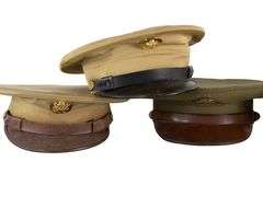 (6) Vintage Military Caps