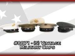 (5) Vintage Military Caps