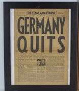 Framed Wartime Newspapers