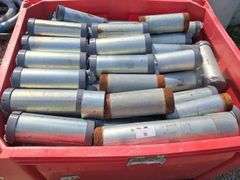 Tote of 12” X 4.5” Pre-Cut Pipe Connectors