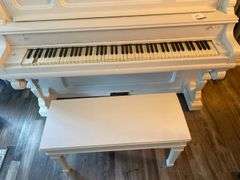 White Painted Piano