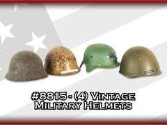 (4) Vintage Military Helmets