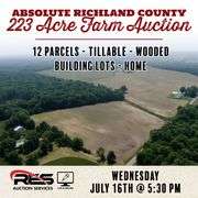 Absolute Richland County 223-Acre Farm Auction