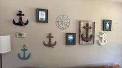 Assorted Anchor Themed Decor & Pillows