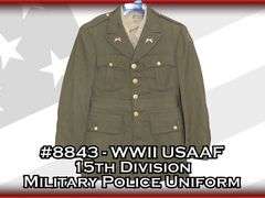 WWII USAAF 15th Division Military Police Uniform