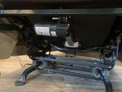 Leather Multimen Position Button Powered Recliner w/ USB Charging Port