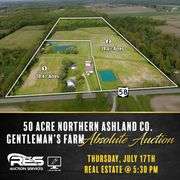 50-Acre Northern Ashland County Gentleman’s Farm Absolute Auction