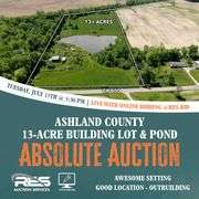Ashland County 13-Acre Building Lot & Pond Absolute Auction