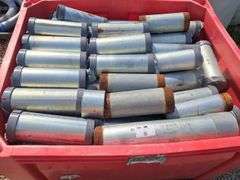 Tote of 12” X 4.5” Pre-Cut Pipe Connectors