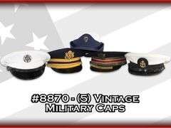 (5) Vintage Military Caps