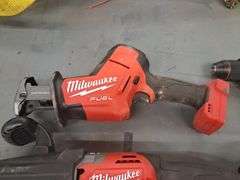 Cordless Milwaukee1/2 in. Drill, Hackzall Reciprocating Saw, and Drill