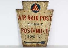 2 Sided Air Raid Post Sign