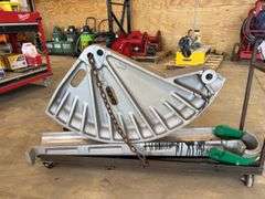 Massive Greenlee Pipe Bender w/ (4) Bending Shoes & Accessories