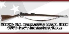 U.S. Springfield   Model 1886   45-70 Gov't   Single Shot Rifle