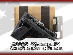 Walther  P1  9mm  Semi Auto Pistol