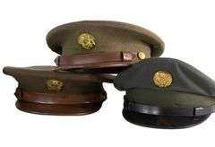 (6) Vintage Military Caps