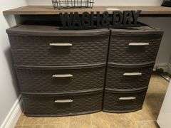 Sterilite Plastic 2 Piece 3 Drawer Organizers