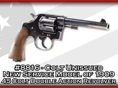Colt   Unissued New Service Model of 1909  45 Colt  Double Action Revolver