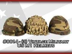 (3) Vintage Military US M1 Helmets