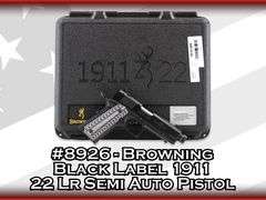 Browning  Black Label 1911  22 Lr  Semi Auto Pistol